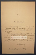 ● L.A.S 1869 Hyacinthe LOYSON Dit Père Hyacinthe Prêtre prédicateur évoque L'archevêque De Paris - Né à Orléans Lettre - Personnages Historiques