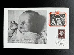 NETHERLANDS 1975 BIRTH OF PRINCE FLORIS 10-04-1975 MAXIMUM CARD NEDERLAND - Maximumkarten (MC)