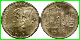 ESPAÑA ( EUROPA ) MONEDA DE JUAN CARLOS I REY. 500 PESETAS. AÑO: 1989 CECA: MADRID : ALUMINIO Y BRONCE, MONEDA CIRCULADA - 500 Peseta