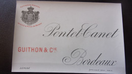 BORDEAUX PONTET CANET GUITHON CIE FOURNISSEURS DE SAS LE PRINCE DE MONACO - Bordeaux