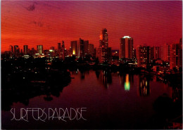 3-9-2023 (4 T 11) Australia - QLD - Surfers Paradise (at Night) Posted 1996 With Kangaroo Stamp - Gold Coast