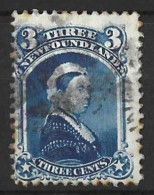 CANADA..." NEWFOUNDLAND.."...QUEEN VICTORIA..(1837-01..)...." 1868.."....3c......SG37.....SOME TONNING.....USED.... - 1865-1902