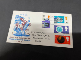 4-9-2023 (4 T 14) UK FDC Cover - 1967 - (1 Cover) British Discovery - 1952-1971 Pre-Decimal Issues