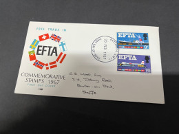 4-9-2023 (4 T 14) UK FDC Cover - 1967 - (1 Cover) EFTA - 1952-1971 Pre-Decimal Issues