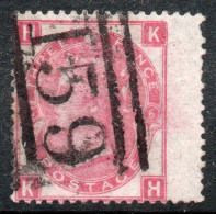 REINO UNIDO – GREAT BRITAIN Sello Usado X 3 Peniques Plancha N° 6 REINA Años 1867-69 – Valorizado En Catálogo U$S 62.50 - Used Stamps