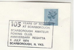 1984  SCARBOROUGH ROWING CLUB Cover REGATTA Event GB Stamps Sport - Canottaggio