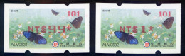 2023 Taiwan - ATM Frama -Purple Crow Butterfly #101 ($99.00+$1.00) - Automaatzegels [ATM]