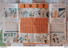 Calendar 1937 Kingdom Yugoslavia Subotica Trade Grappes Vine , Judaica Nemenji I Drug Jewish , Market Agriculture Poster - Big : 1921-40