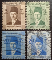 Egypte 1937 -1944 Investiture Of King Farouk– 3 ,4 & 20M Used - Oblitérés