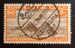 Egypte 1933 Airmail - Airplane Over Pyramids Of Giza – 50 M Used - Usati