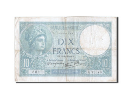 Billet, France, 10 Francs, 10 F 1916-1942 ''Minerve'', 1939, 1939-09-21, TB - 10 F 1916-1942 ''Minerve''