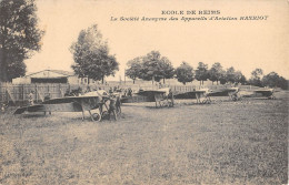 CPA 51 ECOLE DE REIMS / LA SOCIETE ANONYME DES APPAREILS D'AVIATION HANRIOT - Reims