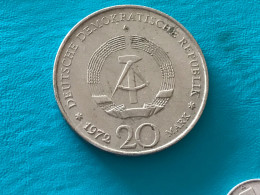 Münze Münzen Umlaufmünze Gedenkmünze Deutschland DDR 20 Mark 1972 Wilhelm Pieck - 20 Marcos