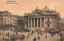 BELGIQUE - Bruxelles - Place De La Bourse - Animé - Carte Postale Ancienne - Squares