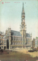 BELGIQUE - Bruxelles - Hôtel De Ville - Colorisé - Carte Postale Ancienne - Plätze