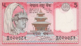 (B0150) NEPAL, 1987- (ND). 5 Rupees. P-30a. UNC - Nepal