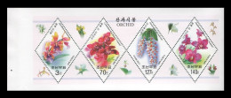 North Korea 2007 Mih. 5236/39 Flora. Flowers. Ochids (booklet Sheet) MNH ** - Corée Du Nord