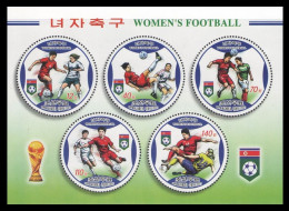 North Korea 2007 Mih. 5240/44 (Bl.674) FIFA Football Women's World Cup In China MNH ** - Corée Du Nord