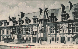 FRANCE - Grenoble - Palais De Justice Et La Statue De Bayard - Colorisé - Carte Postale Ancienne - Grenoble