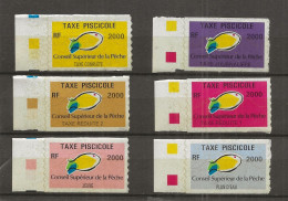 FRANCE TAXE PISCICOLE 6 TIMBRES  ANNEE 2000 Avec BDF - Other & Unclassified
