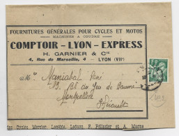 FRANCE IRIS 1FR VERT SEUL GRANDE BANDE COMPLETE LYON 1939 AU TARIF - 1939-44 Iris