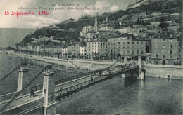 FRANCE - Grenoble - L'Isère- Le Pont Suspendu Et Le Quai Perrière - ER - Carte Postale Ancienne - Grenoble