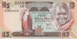 (B0167) ZAMBIA, 1980-1988 (ND). 5 Kwacha. P-25c. UNC - Zambie