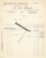 44 0051 NANTES LOIRE-ATLANTIQUE 194. ÉLECTRICITÉ GÉNÉRALE P. LE BAUT BOULEVARD DE LA LIBERTÉ À NANTES - Elektriciteit En Gas