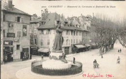 FRANCE - Chambéry -Monument Du Centenaire Et Boulevard Du Musée - Animé - Carte Postale Ancienne - Chambery