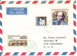 Czechoslovakia Air Mail Cover Sent To Germany DDR 28-8-1987 - Poste Aérienne