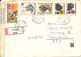 Czechoslovakia Registered Cover Sent To Germany DDR 16-1-1991 - Covers & Documents