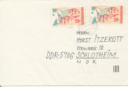 Czechoslovakia Registered Cover Sent To Germany DDR 1987 - Covers & Documents