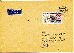 Czechoslovakia Registered Cover Sent To Germany DDR 7-10-1986 - Cartas & Documentos