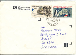 Czechoslovakia Cover Sent To Denmark 18-5-1993 Topic Stamps - Cartas & Documentos