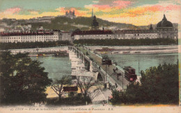 FRANCE - Lyon - Pont De La Guillotière - Hôtel-Dieu Et Coteau Fourvière - ER - Colorisé - Carte Postale Ancienne - Otros & Sin Clasificación