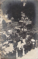 CARTE PHOTO CHAR CARNAVAL COLONNE MEURICE CHOCOLAT MENIER CIRCA 1910 DOS DIVISE ECRIT - Carnaval