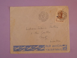 DA6  MADAGASCAR  BELLE LETTRE   1952  PAR AVION ANTISRABE A  METZ  FRANCE  + AFFR. INTERESSANT+++ - Lettres & Documents