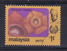 Malaya - Perlis: 1979   Flowers   SG59   1c  [with Wmk]   Used - Perlis