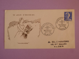 DA6  ALGERIE   BELLE  CARTE FDC   1958   ALGER  + AFF. PLAISANT ++ - FDC