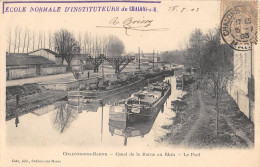 CPA 51 CHALONS SUR MARNE / CANAL DE LA MARNE AU RHIN / LE PORT - Châlons-sur-Marne