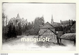 28 EURE ET LOIR / COURTALAIN / AVENUE DE LA GARE, LE CHÂTEAU ET LE CLOCHER DE L'EGLISE - Courtalain