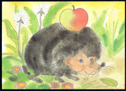 G4582 - Wongel Glückwunschkarte Mecki - Igel Hérisson Hedgehog - Planet Verlag DDR Grafik - Mecki