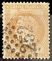 1877 - France - 1 Timbre Classique Oblitéré - Y&T N°28B - "Napoléon III Lauré" - 10 C. Bistre - 1863-1870 Napoléon III Lauré