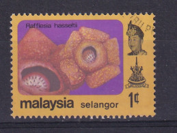 Malaya - Selangor: 1979   Flowers   SG158    1c   [with Wmk]  Used - Selangor