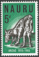 Nauru. 1965 50th Anniv Of Gallipoli Landing. 5d MH. SG 65 - Nauru