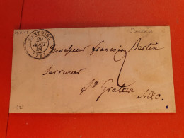 Cad De Pontoise Sur Lettre Avec Texte Pour St Gratien En 1848 - Réf 1969 - 1801-1848: Precursors XIX