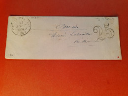 Cad De Ivry La Bataille Sur Lettre Sans Texte Pour Pontoise En 1851 - Réf 1982 - 1849-1876: Klassik