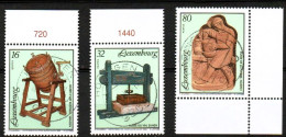 Luxembourg, Luxemburg, 1995,  Y&T 1327 - 1329,  MI 1377 - 1379, MUSEEN, MUSEES, GESTEMPELT,  Oblitéré - Gebraucht