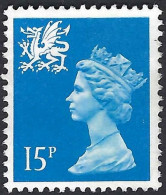 GREAT BRITAIN Wales 1989 QEII 15p Bright Blue Machin SGW41 MH - Wales