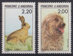 F-EX43297 ANDORRA MNH 1988 FAUNA NATURA DOG RABBIT PERROS  CONEJOS LIEBRES.  - Lapins